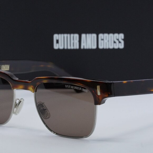 Final Price! Cutler and Gross CG1332S 002 Dark Turtle/Brown Sunglasses - Picture 3 of 9